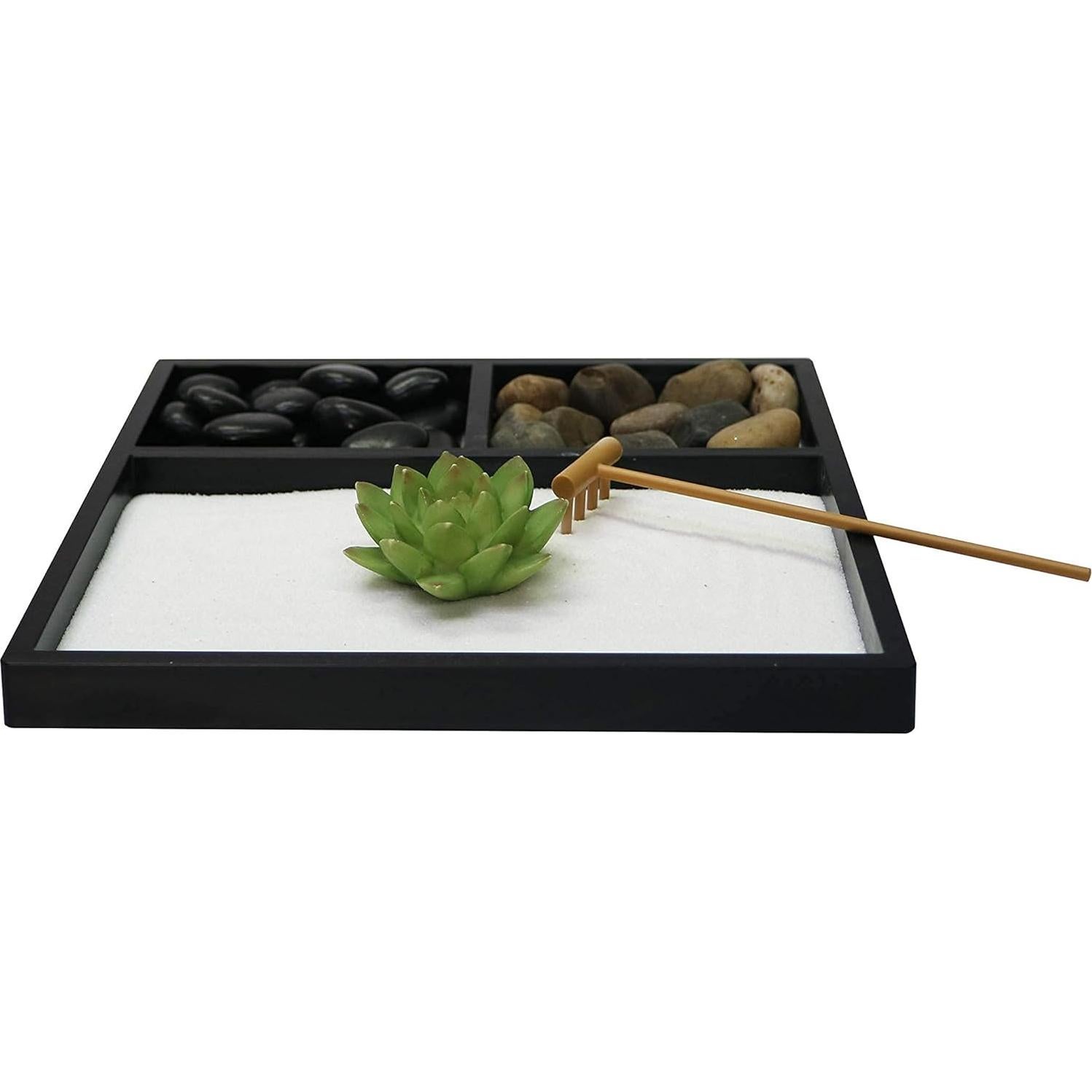 Kit Mini Jardín Zen Nature's Mark para Escritorio 22.86x22.86cm