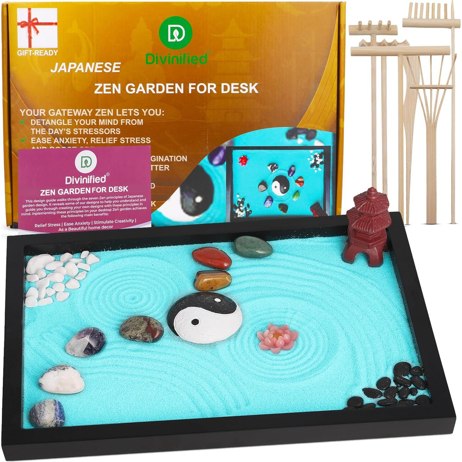 Jardín Zen para Escritorio D DIVINIFIED 27.94x20.32 cm