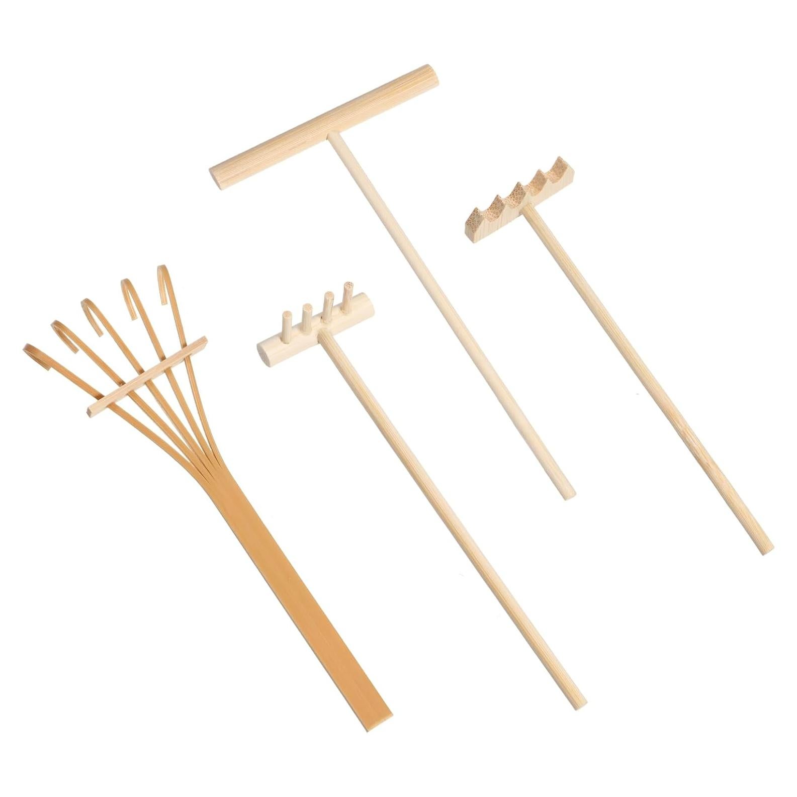 Kit de Jardín Zen 4 Piezas Cobee - Rastrillos de Bambú