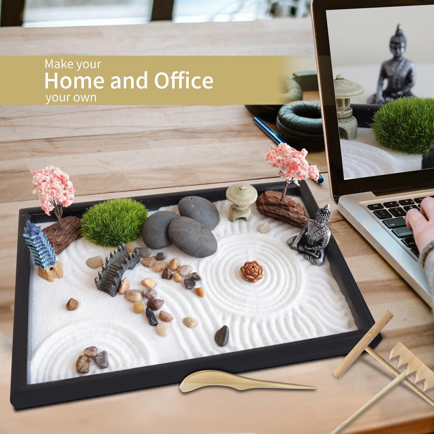 Jardín Zen Japonés SUMWE Miniatura 30 x 20 cm Negro