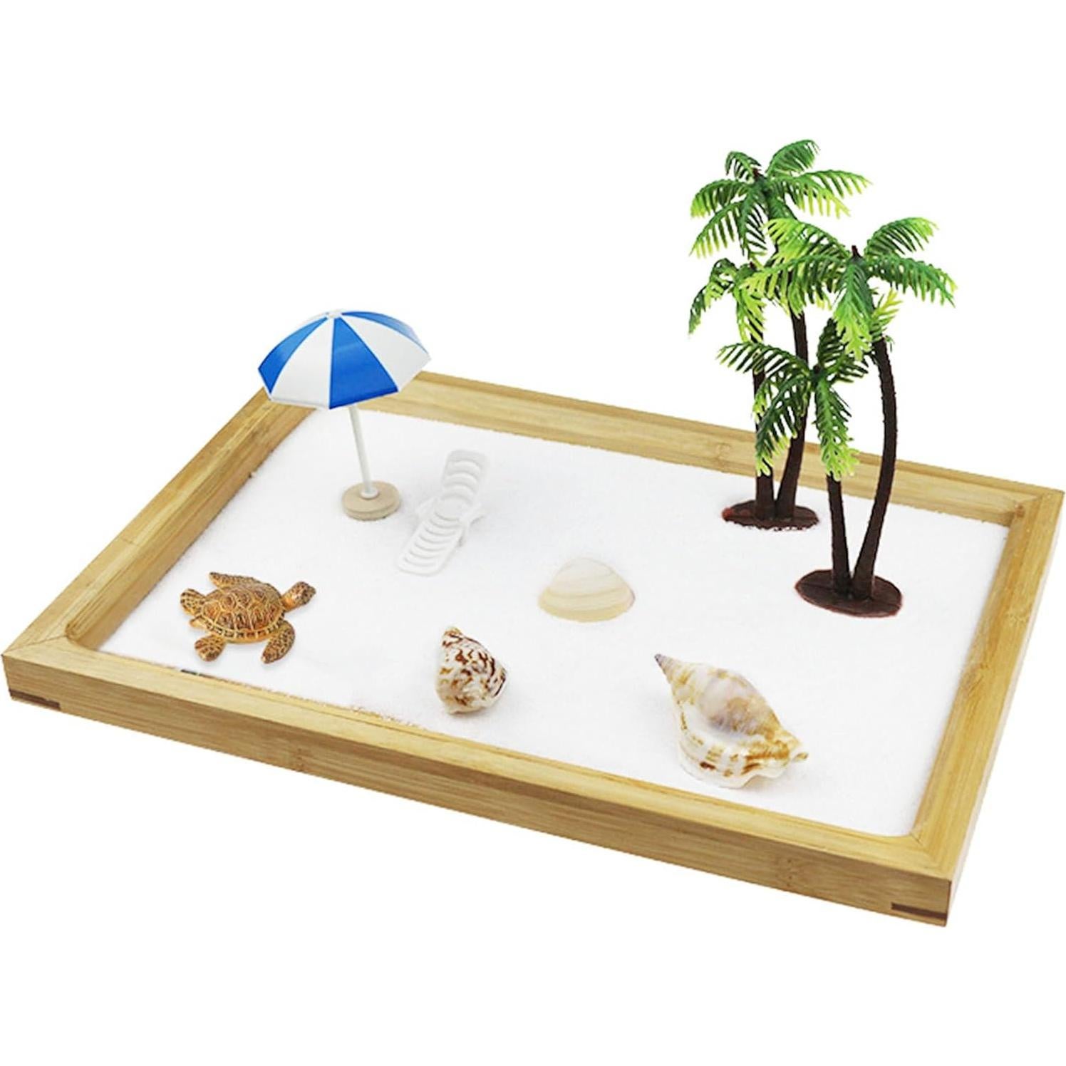 Kit Jardín Zen Mini Woohome con Arena y Miniaturas 29x19cm