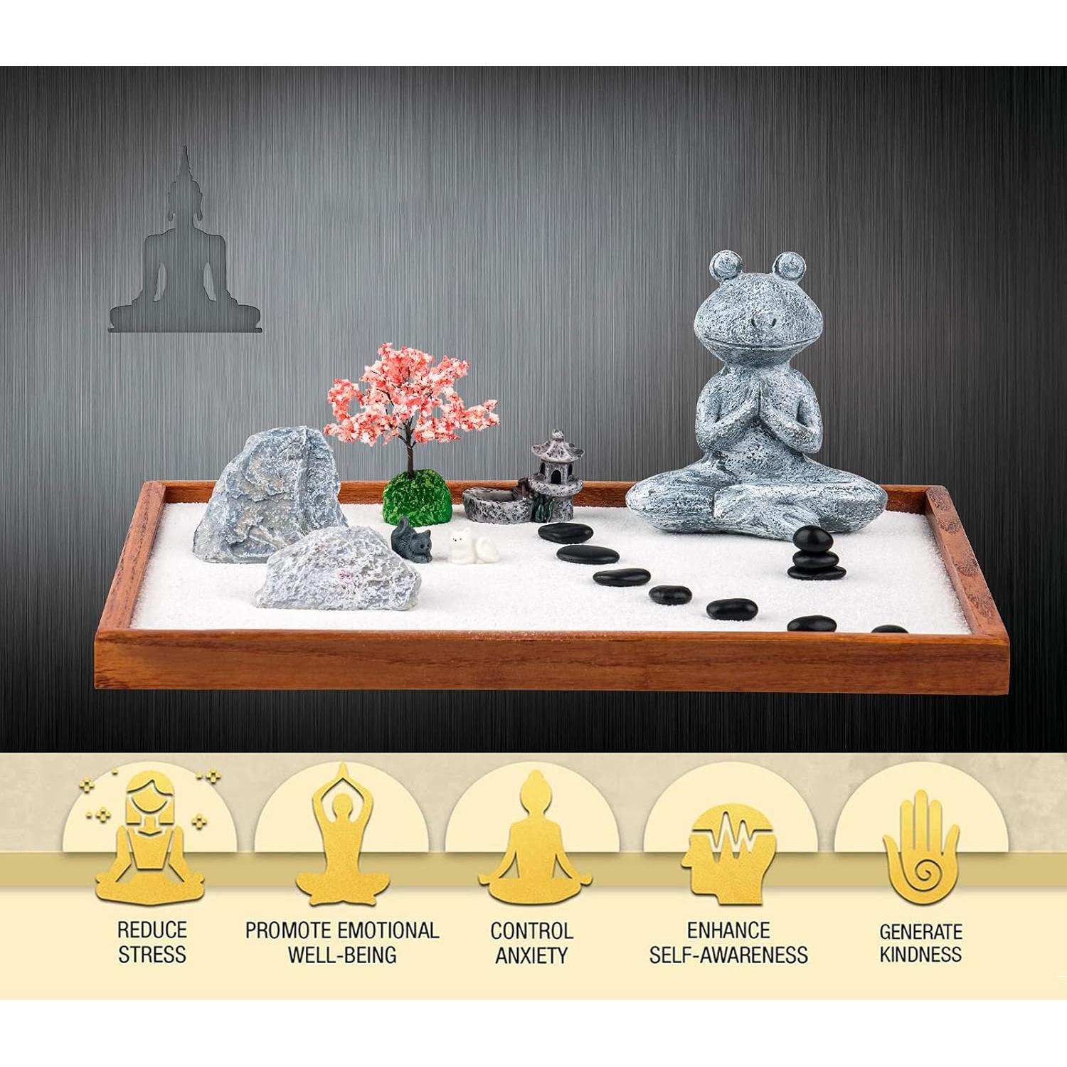 Jardín Zen en Miniatura Xing 35 x 24 cm para Relajación