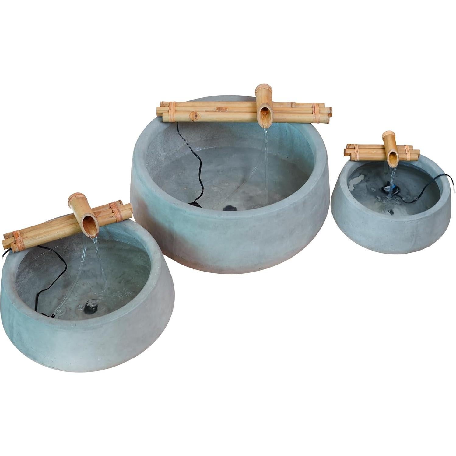 Kit Fuente Zen Bamboo Accents - Pico Tres Brazos 30.48 cm