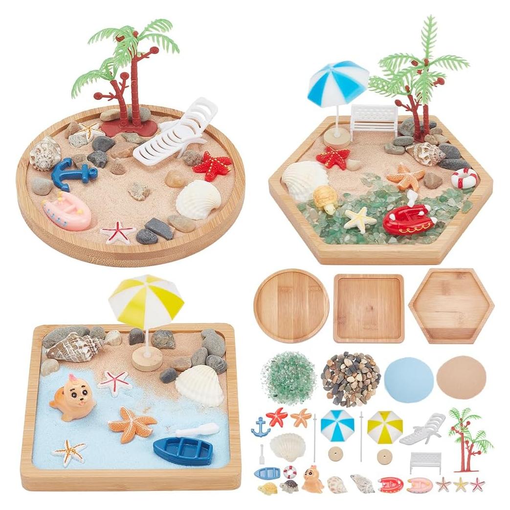 Kit Jardín Zen Miniatura WEBEEDY con Bandeja y Accesorios