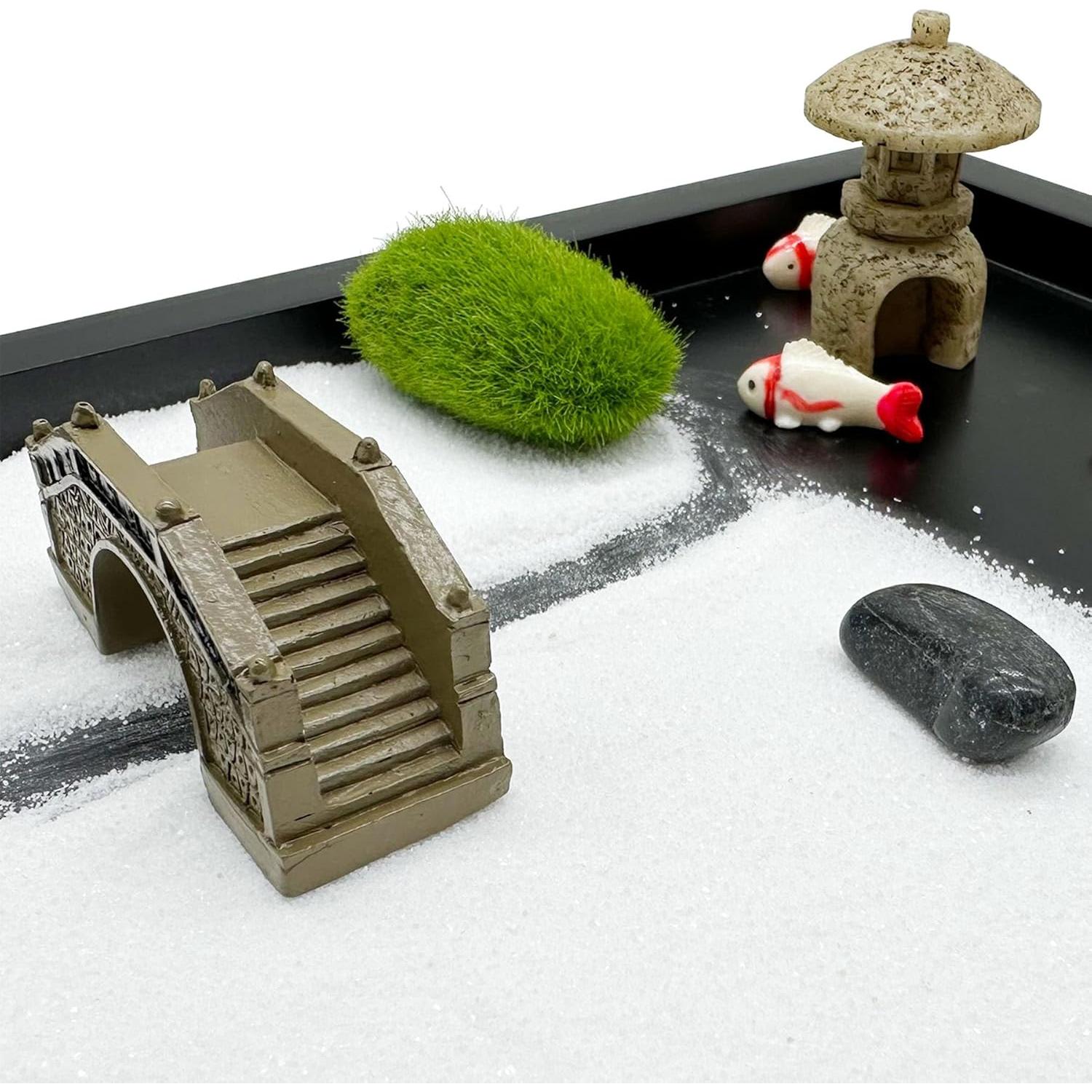 Kit Jardín Zen Woohome - 21.5x17.5cm Decoración Meditativa