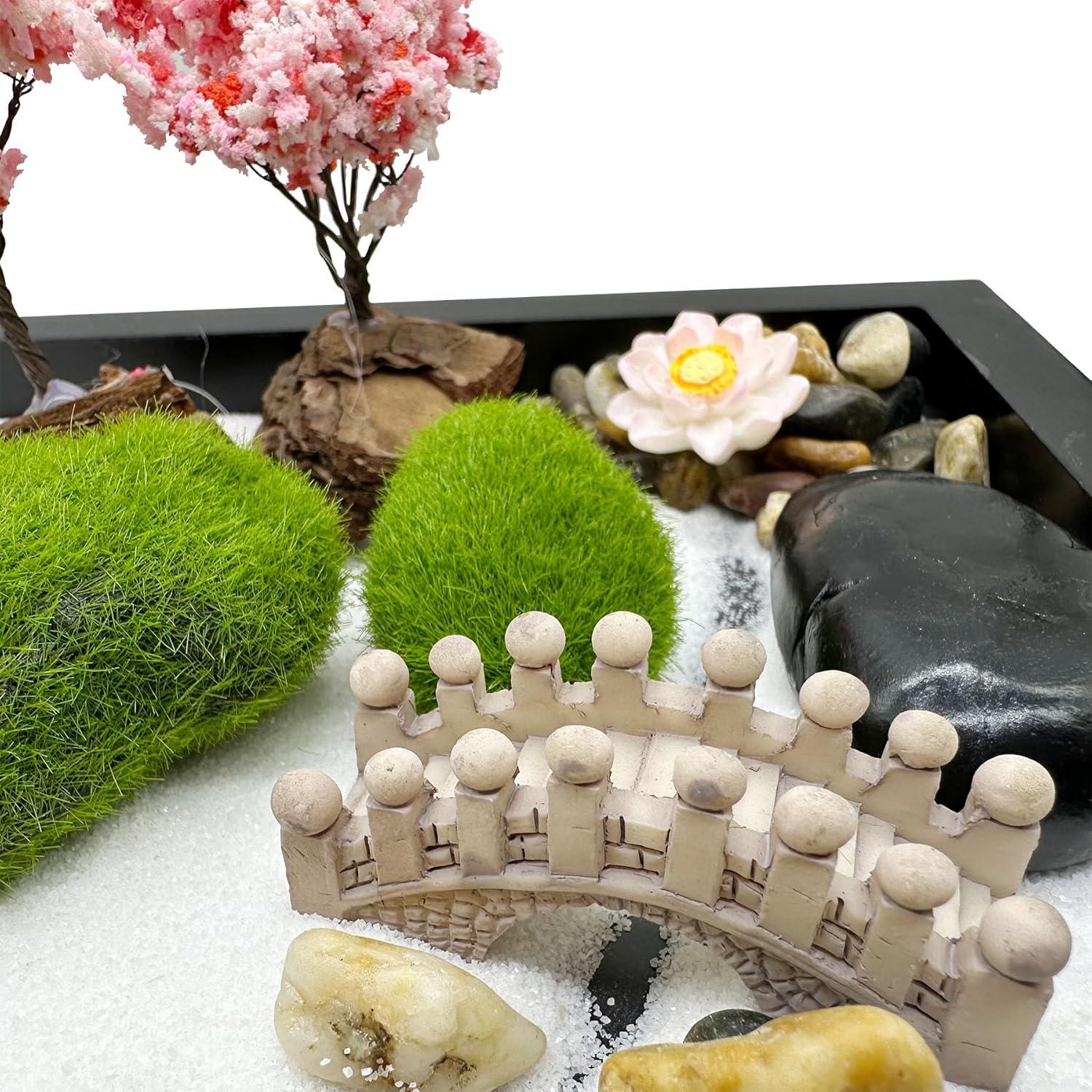 Kit Jardín Zen Woohome - 21.5x17.5cm Decoración Meditativa