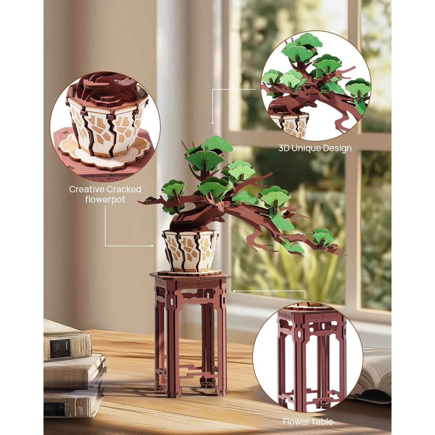 Rompecabezas 3D de Madera Rolife Árbol de Pino Zen 115 Piezas