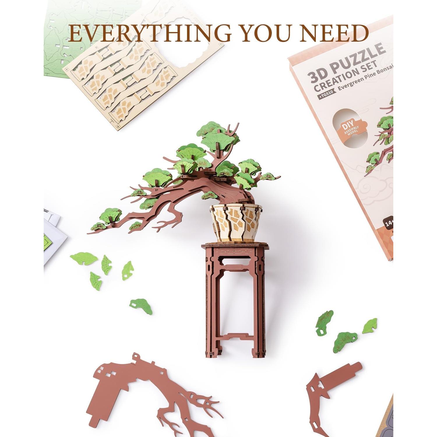 Rompecabezas 3D de Madera Rolife Árbol de Pino Zen 115 Piezas