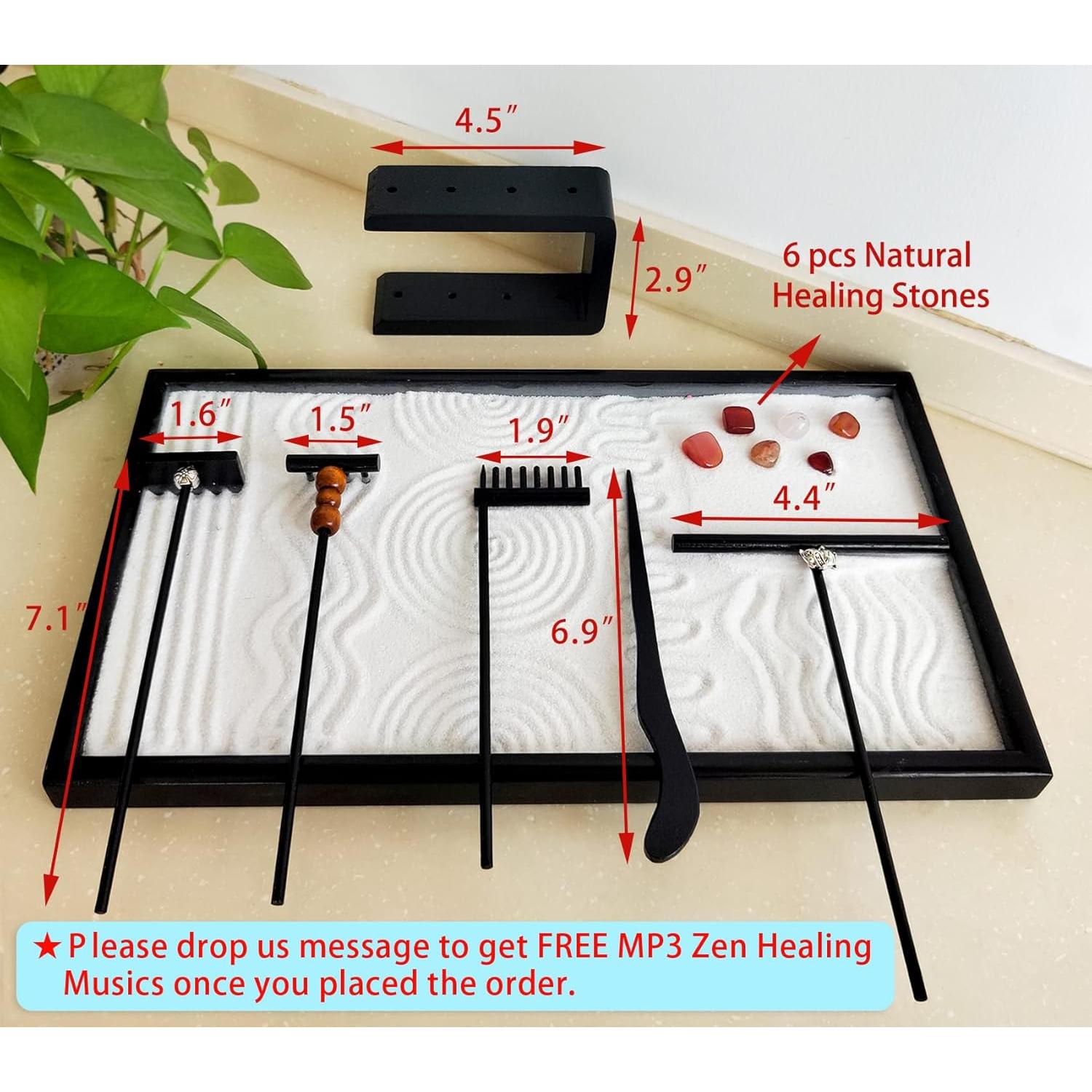 Set de Rastrillos Zen Mini JJJ Arts - 12 Piezas de Bambú