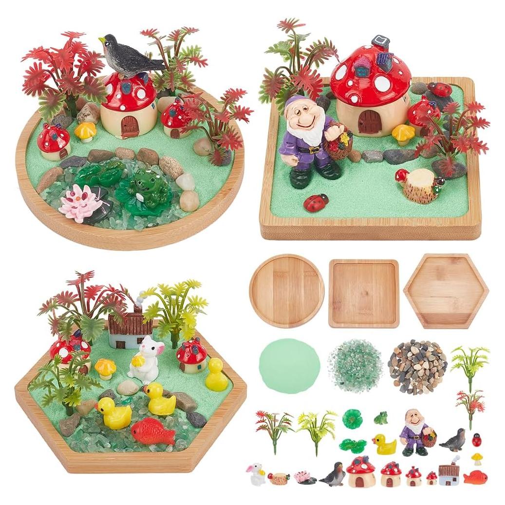 Kit de Jardín Zen Miniatura WEBEEDY - Playa, 3 Piezas