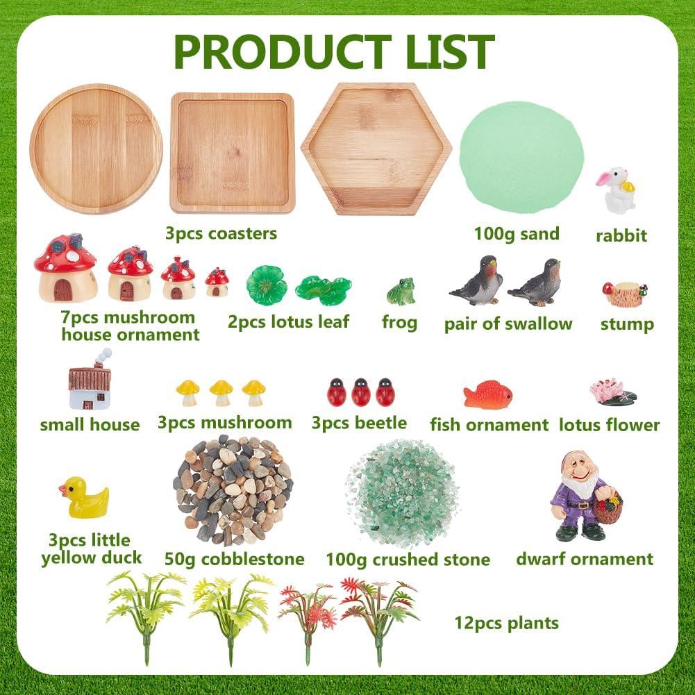 Kit de Jardín Zen Miniatura WEBEEDY - Playa, 3 Piezas