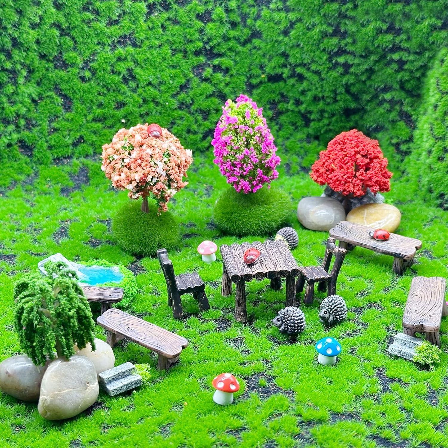 Kit de Jardín Mini Woohome 121 PCS Accesorios Decorativos