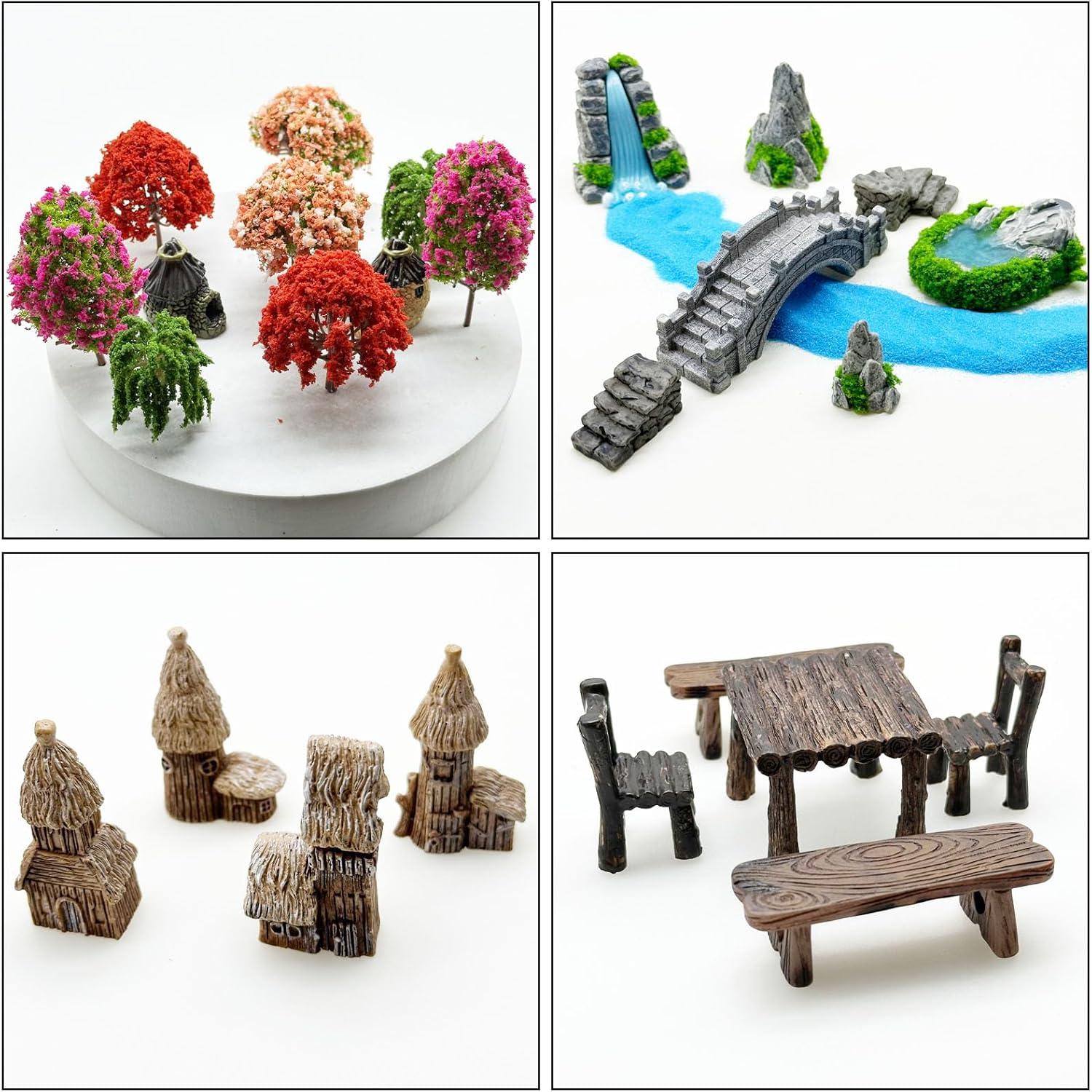 Kit de Jardín Mini Woohome 121 PCS Accesorios Decorativos