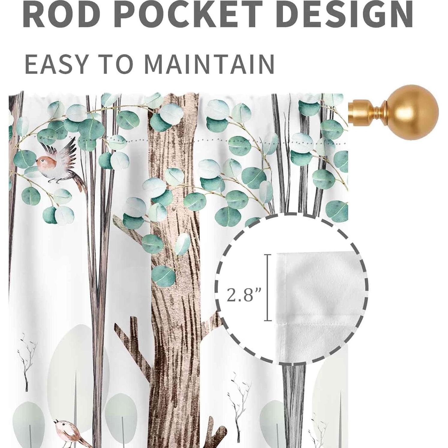 Cortinas TKUYO Woodland 2 Paneles Animales 52x84 cm