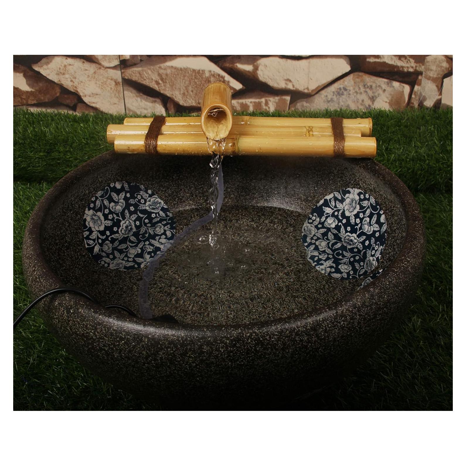 Fuente de Agua de Bambú Foci Cozi 30.48 cm Tres Brazos