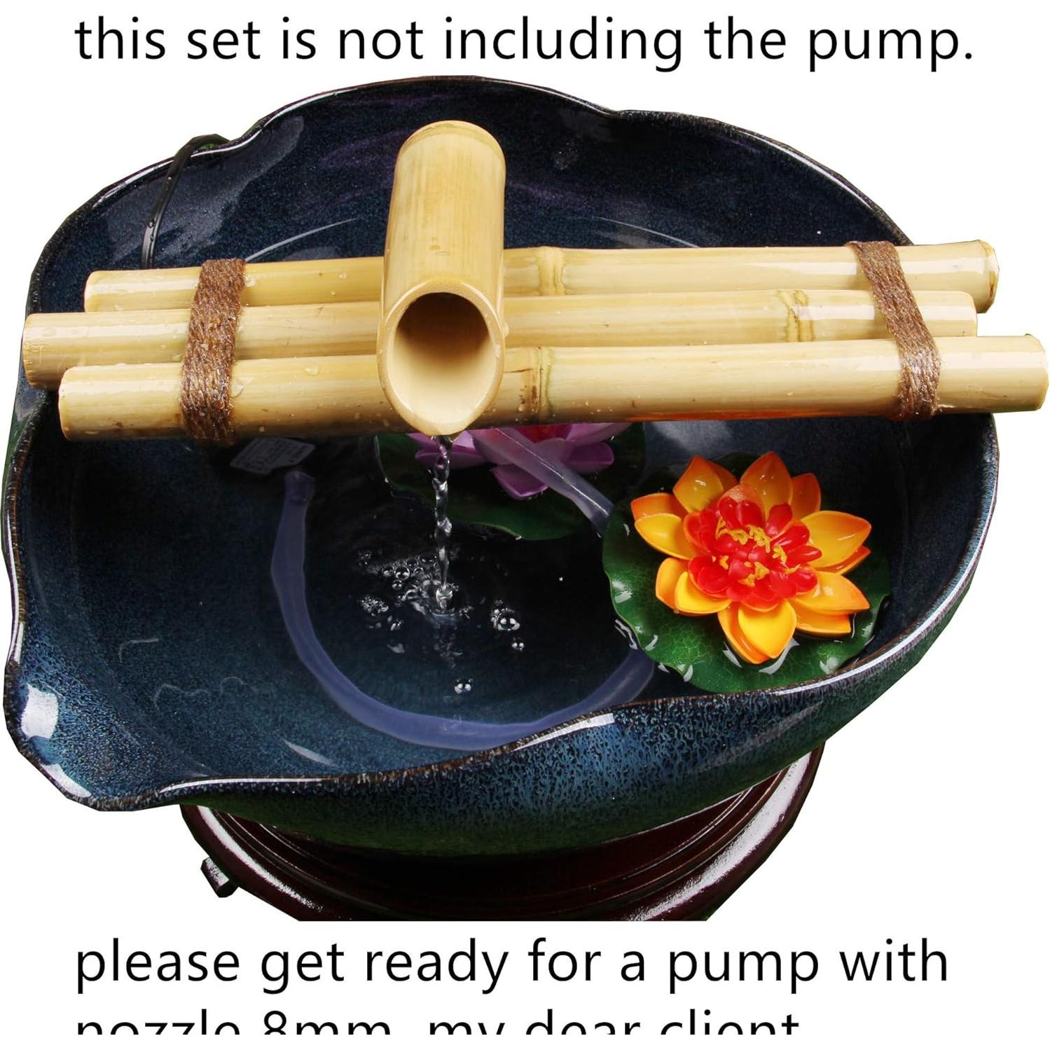 Fuente de Agua de Bambú Foci Cozi 30.48 cm Tres Brazos