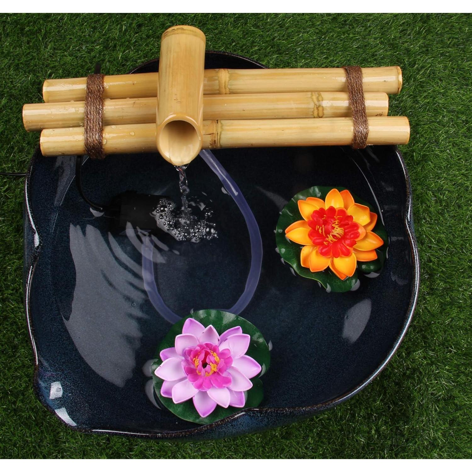 Fuente de Agua de Bambú Foci Cozi 30.48 cm Tres Brazos