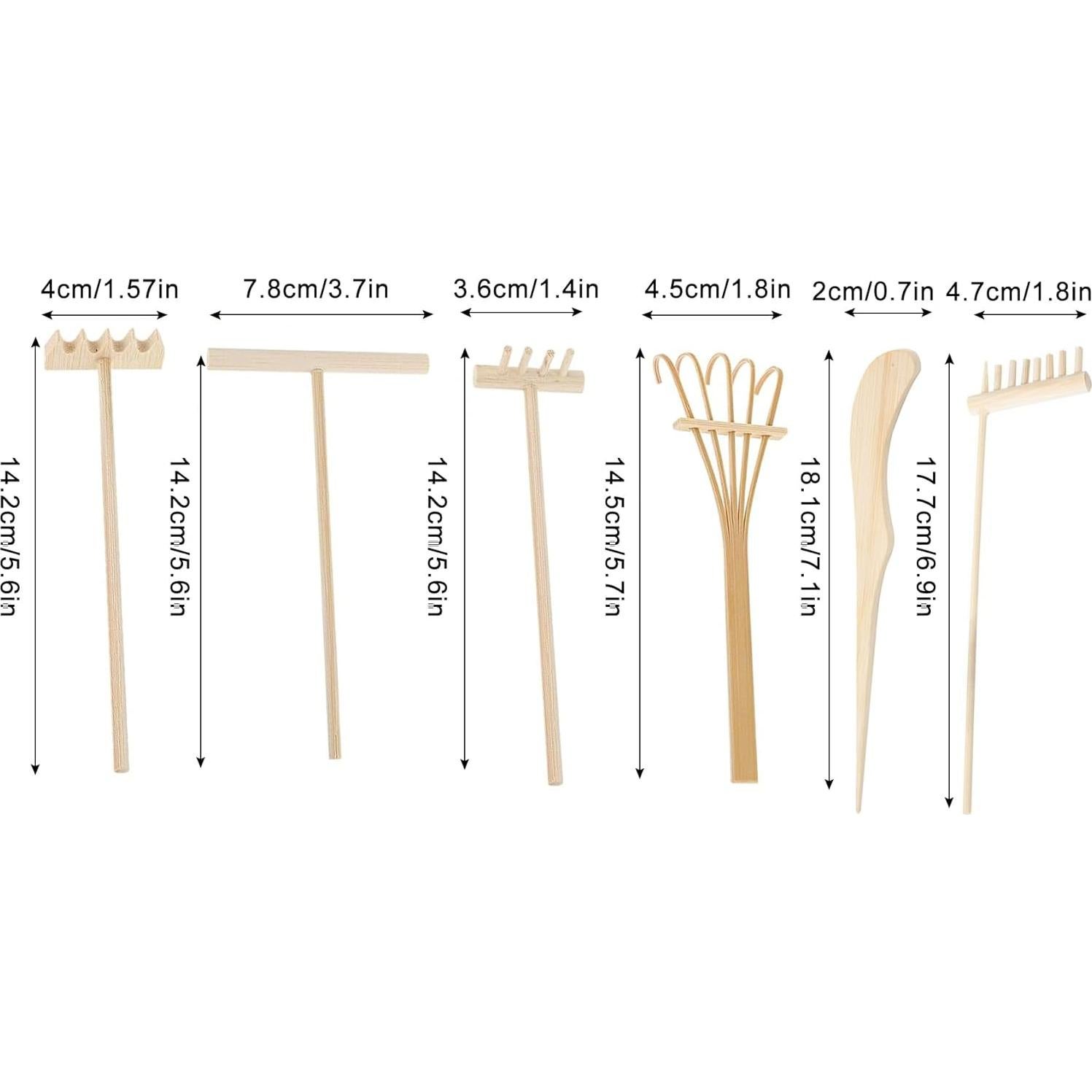 Juego de 6 Rastrillos Mini Jardín Zen MHYGKTXRA