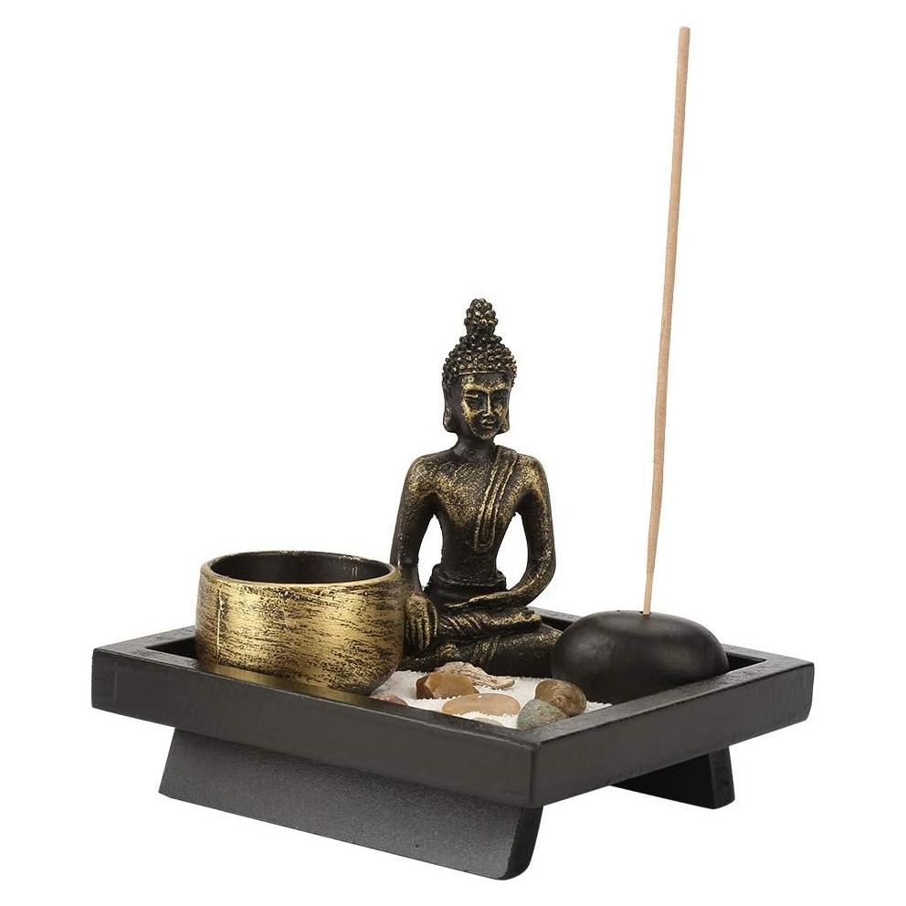 Kit de Jardín Zen de Escritorio Hapivida - Buda y Vela