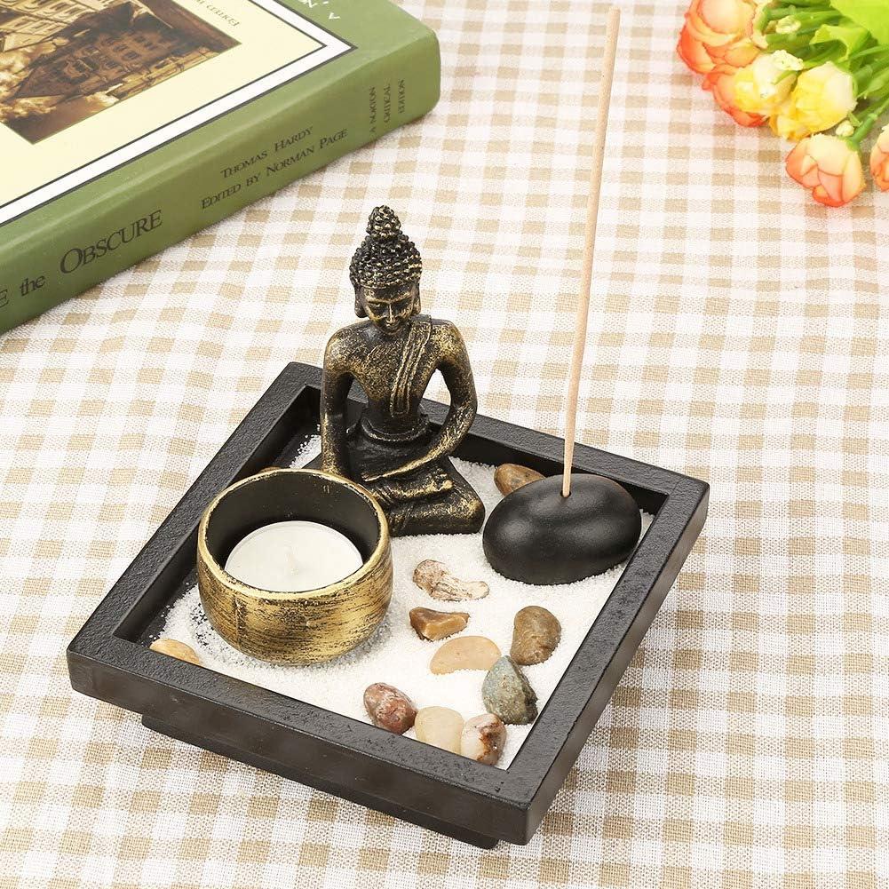 Kit de Jardín Zen de Escritorio Hapivida - Buda y Vela