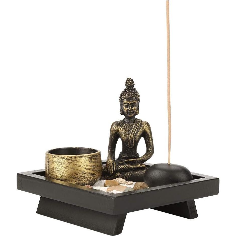 Kit de Jardín Zen de Escritorio Hapivida - Buda y Vela