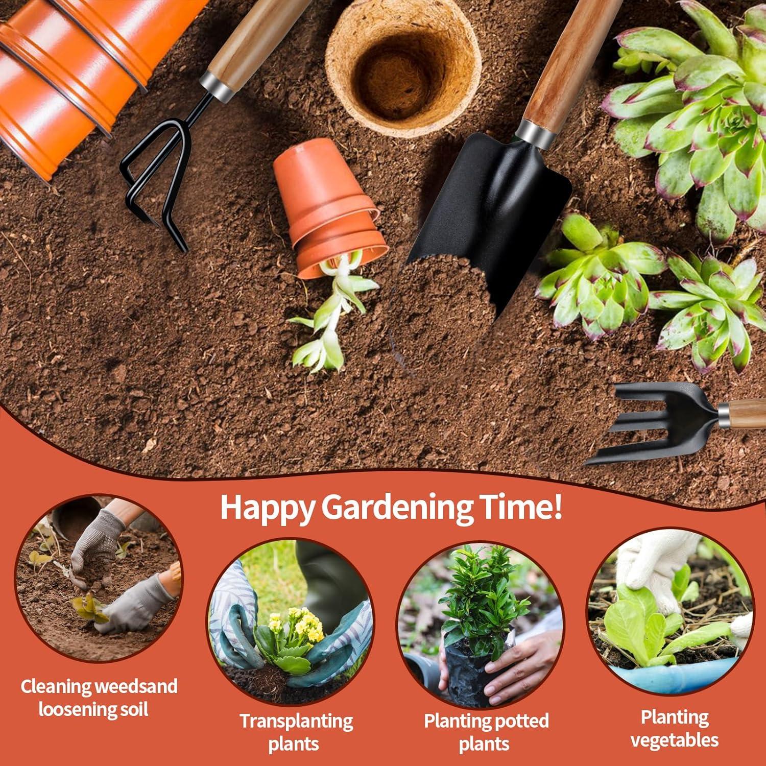 Kit de Herramientas de Jardinería Rukinovi 3 Piezas Ergonómico