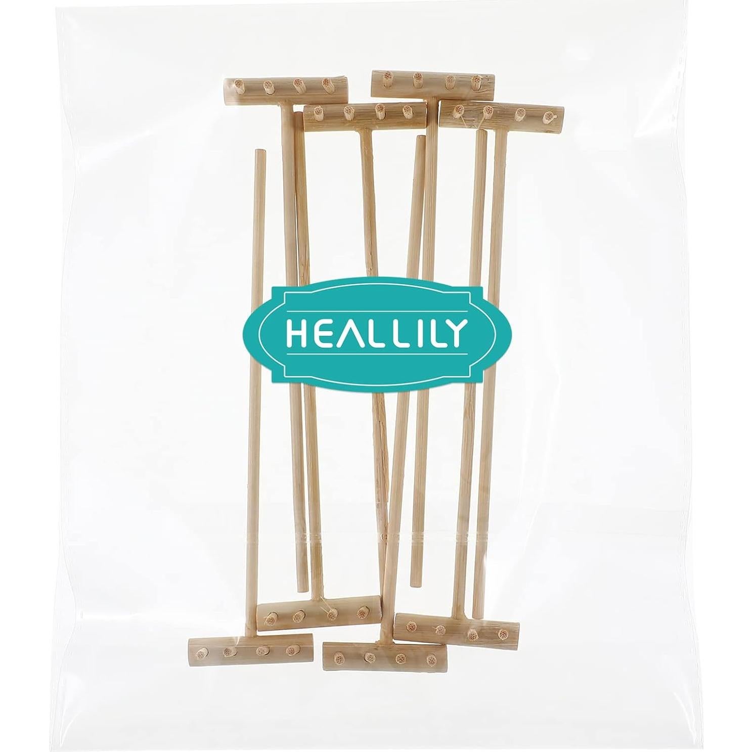 Set de 8 Mini Rastrillos de Jardín Zen HEALLILY de Bambú