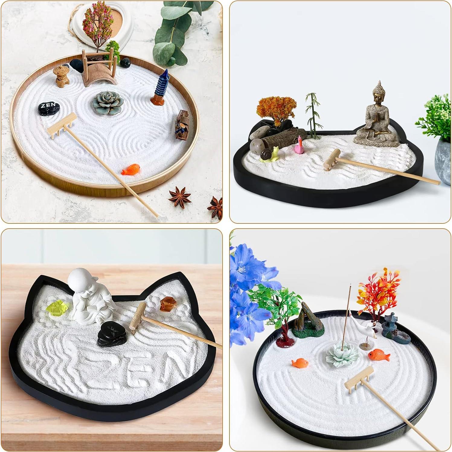 Set de 8 Mini Rastrillos de Jardín Zen HEALLILY de Bambú
