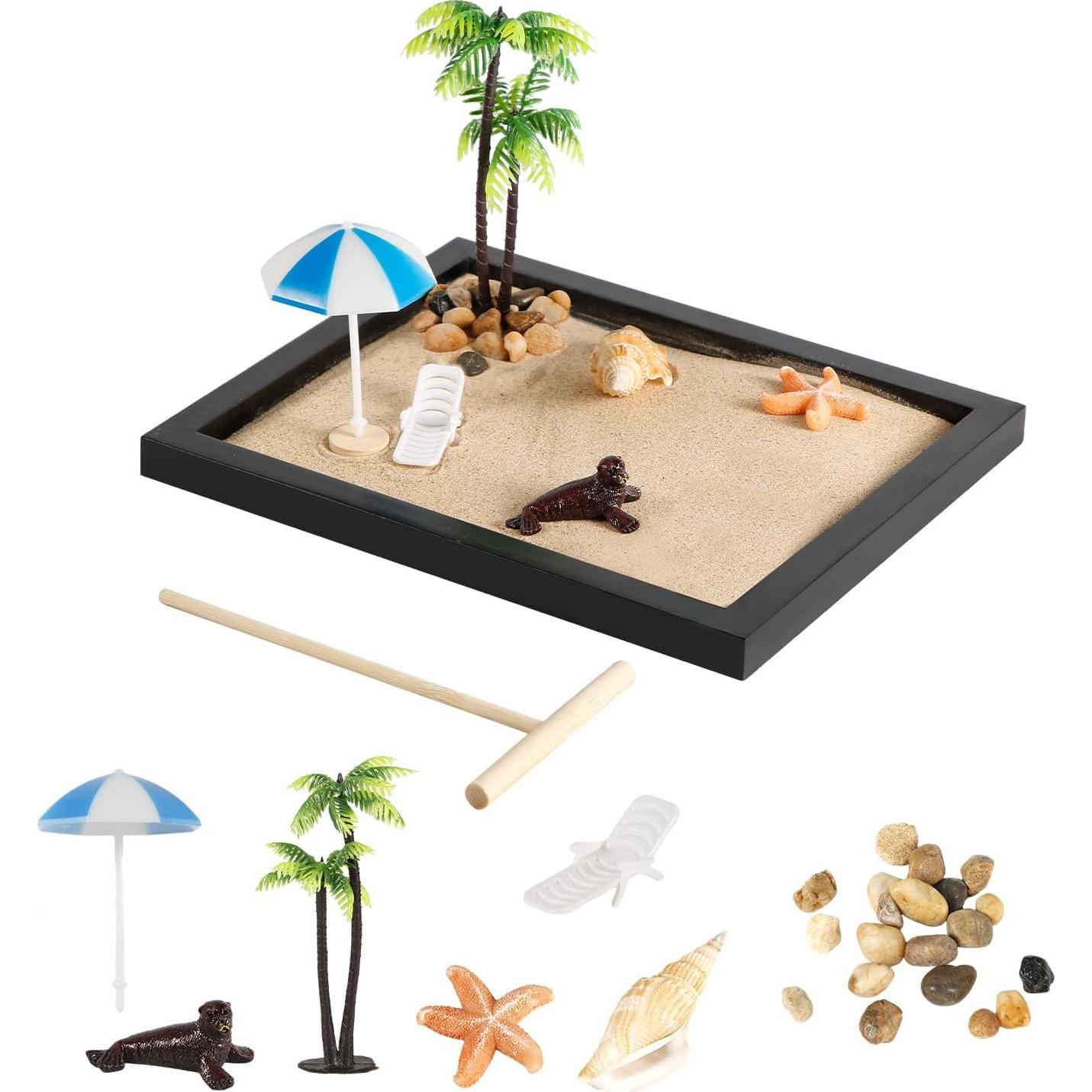 Kit Jardín Zen Mini Japonés NQEUEPN - Decoración de Escritorio