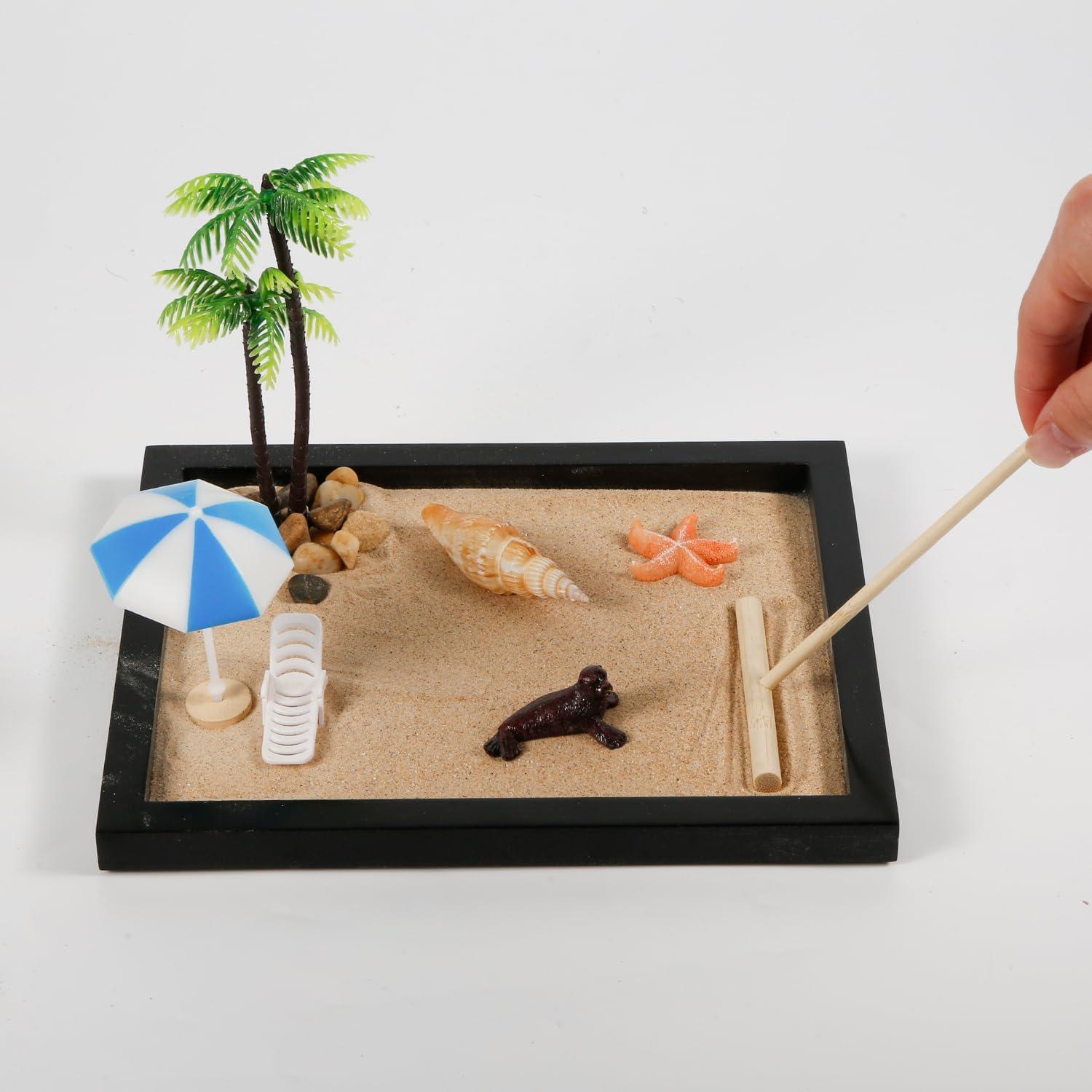 Kit Jardín Zen Mini Japonés NQEUEPN - Decoración de Escritorio