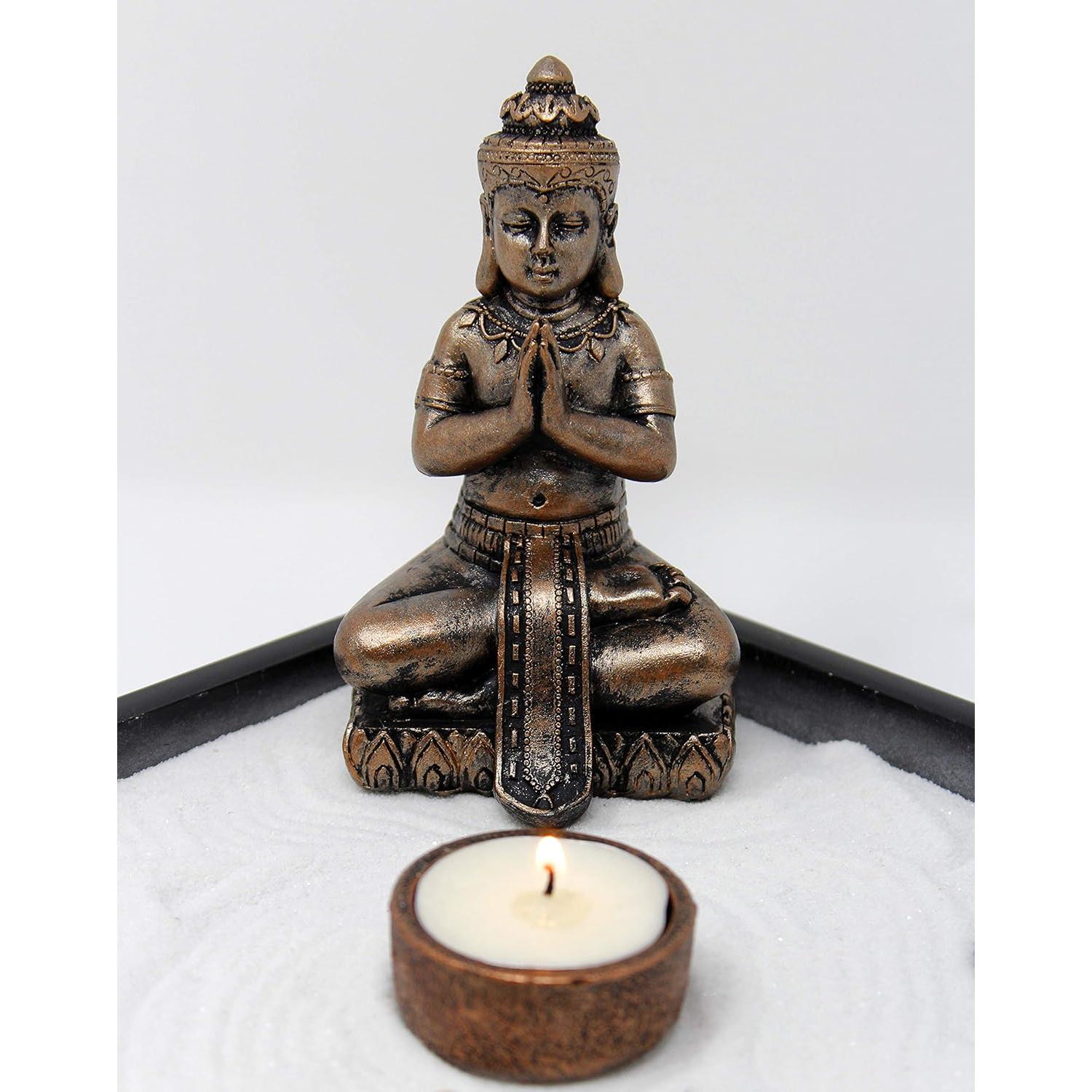 Kit Jardín Zen Nature's Mark para Escritorio con Rastrillo y Vela