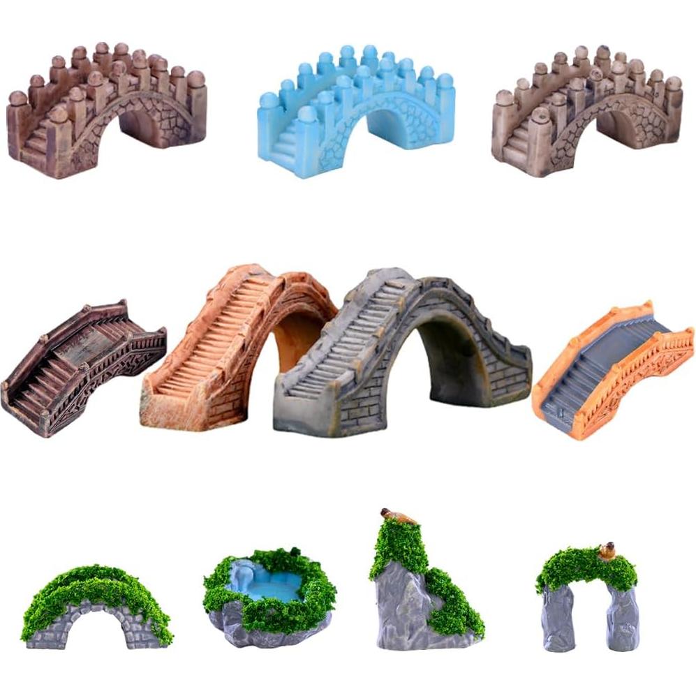 Mini Puente de Jardín de Hadas Purple Star - 11 Pack Accesorios