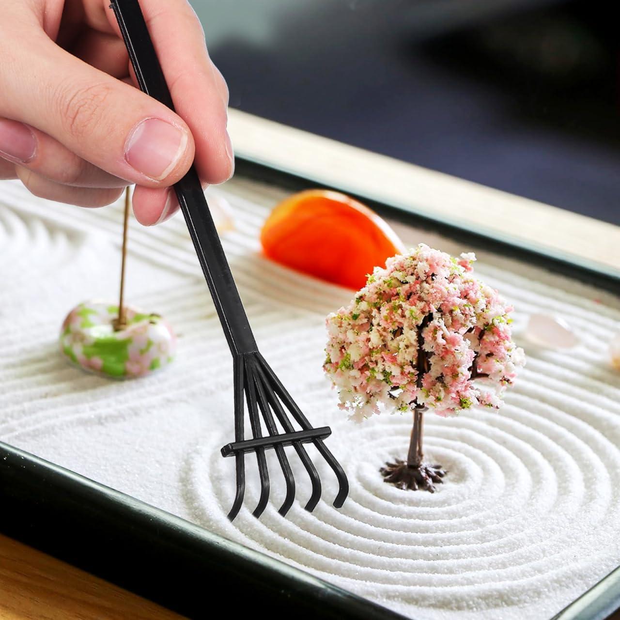 Set de 6 Mini Rastrillos de Jardín Zen NUOBESTY - Plástico