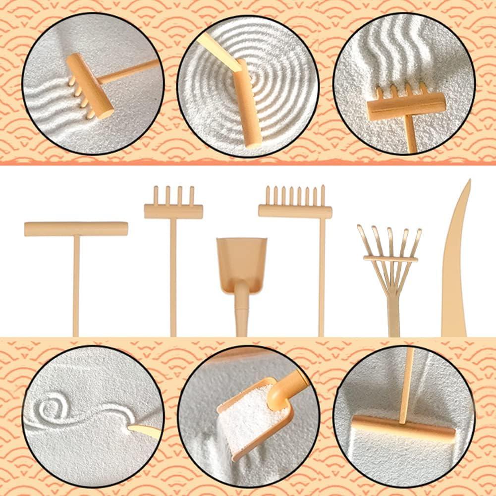 Kit de Herramientas para Jardín Zen Pilarmuture 6 Piezas Beige