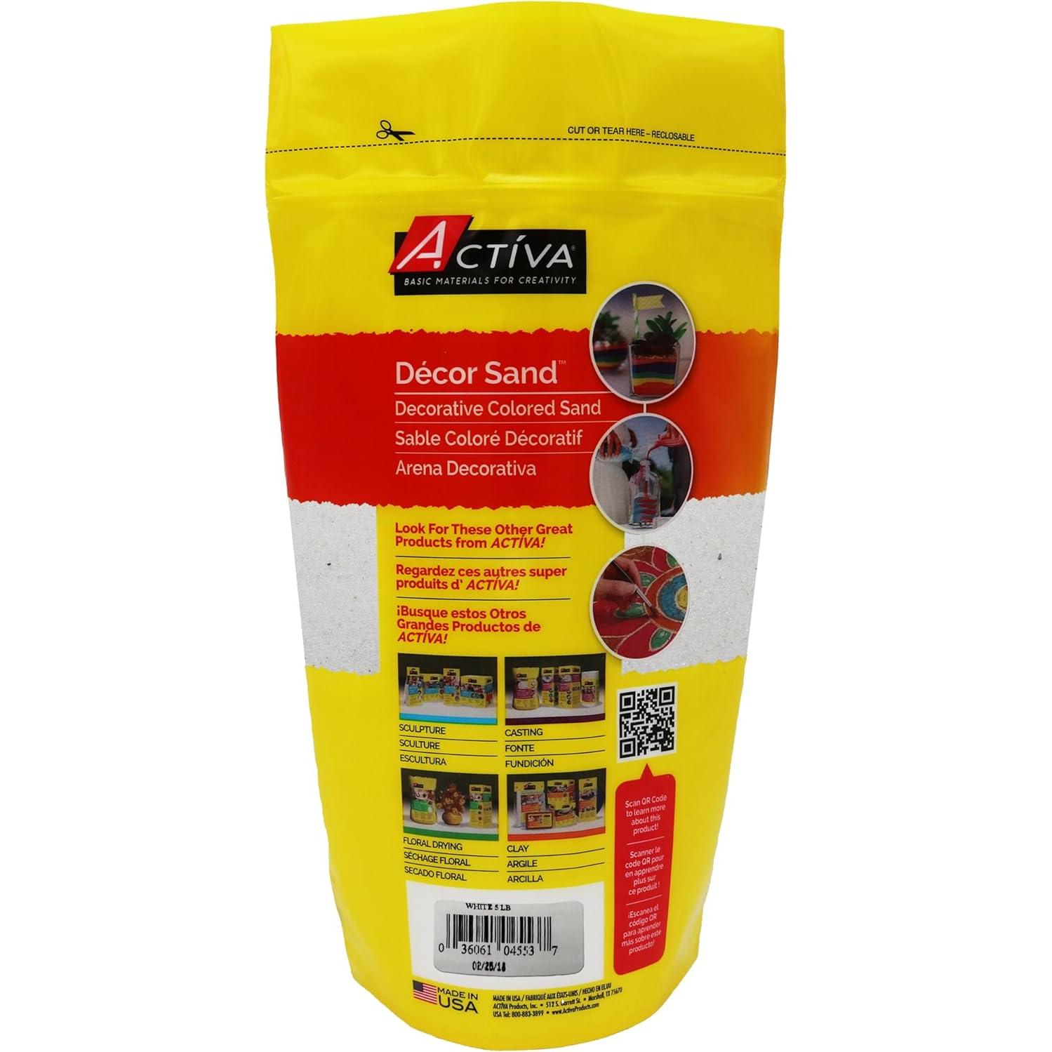 Arena Decorativa Blanca Activa 2.27kg para Manualidades