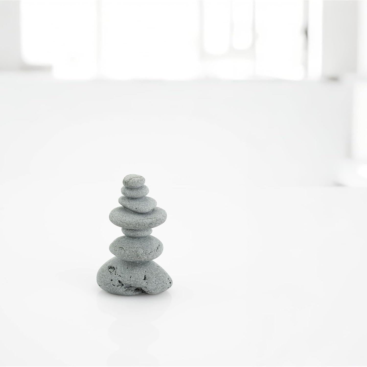 Estatua de Piedras Zen Apiladas SiissaPeksid 9.4 cm para Acuario