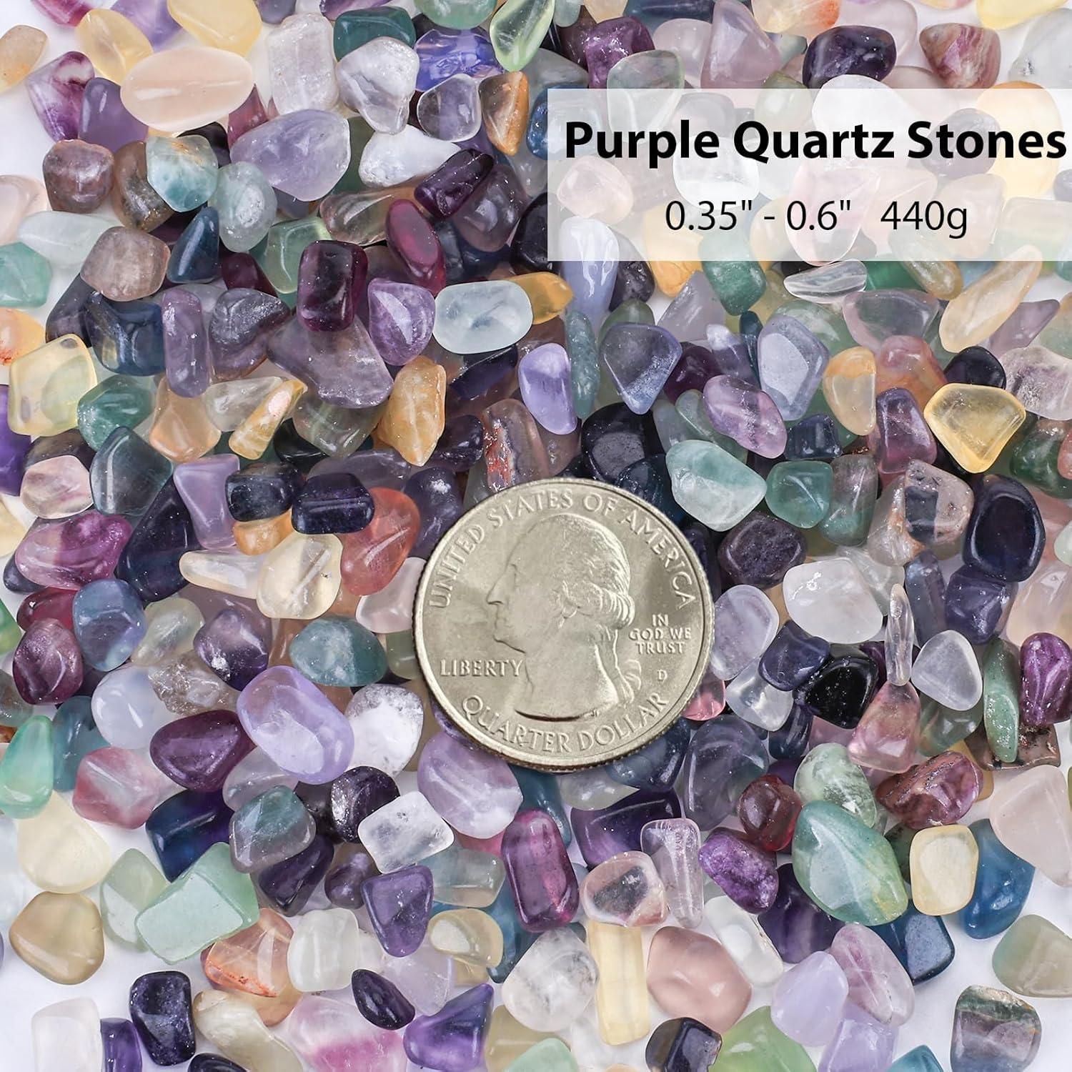 Cristales de Cuarzo JOHOUSE Chips Pulidos 0.45 kg Decorativos