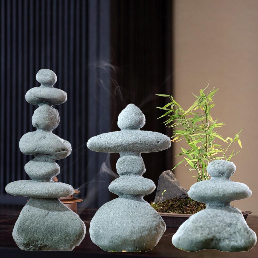 Estatuas de Rocas Zen Apiladas FADECOR - 7 Piedras Naturales