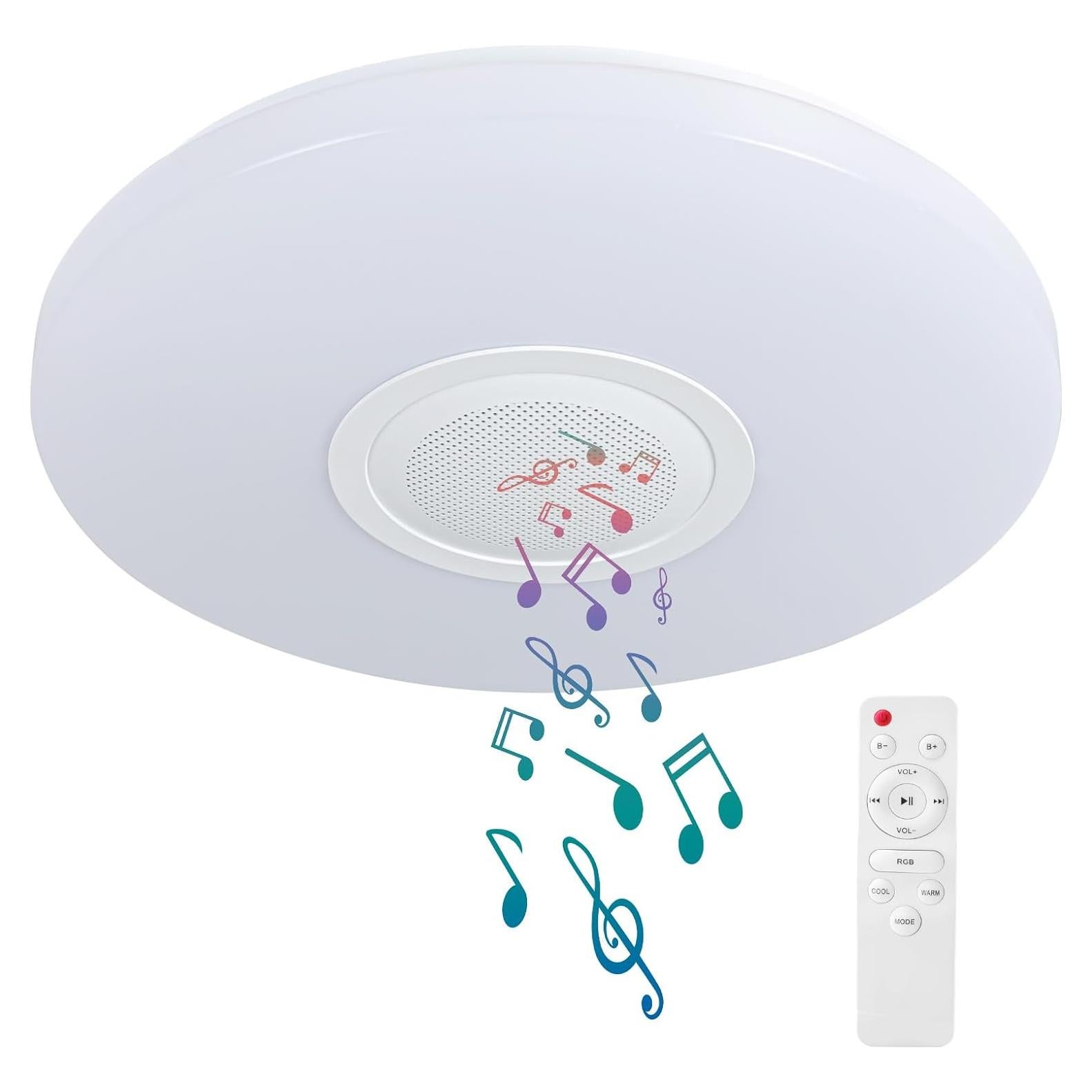 Lámpara de Techo LED ASALL 40W RGB con Altavoz Bluetooth