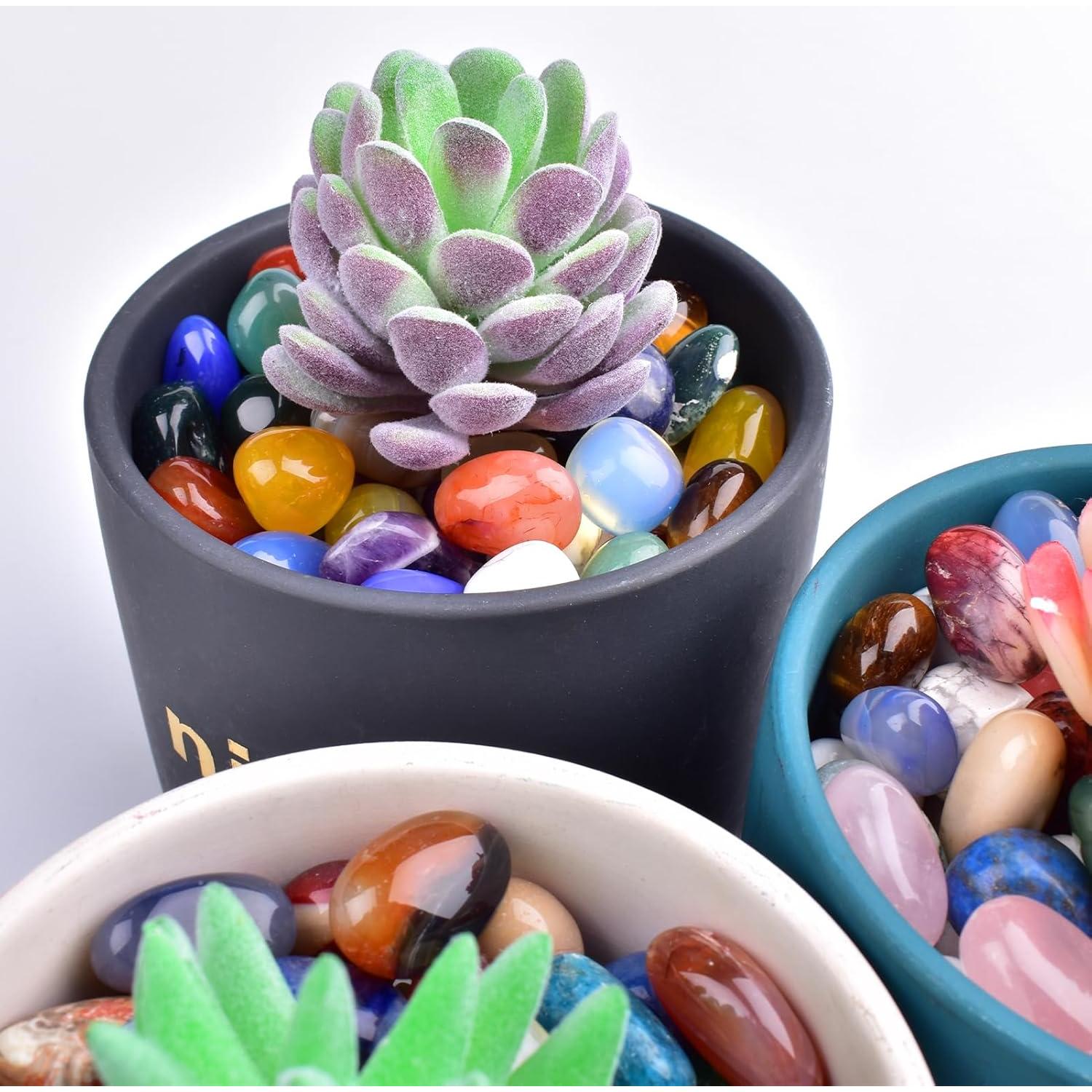 Juego de 72 Piedras de Cristal Sanadoras Pulidas Multicolor 1.27 cm