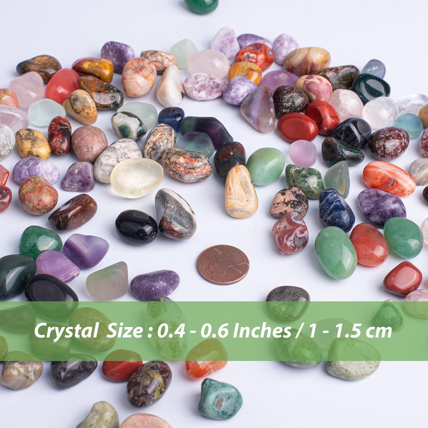 Juego de 72 Piedras de Cristal Sanadoras Pulidas Multicolor 1.27 cm