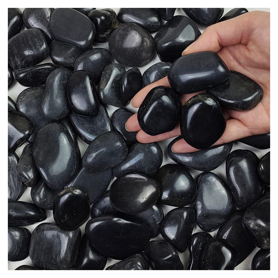 Piedras Negras Pulidas FANTIAN 2.3 kg 1-2 pulgadas Decorativas