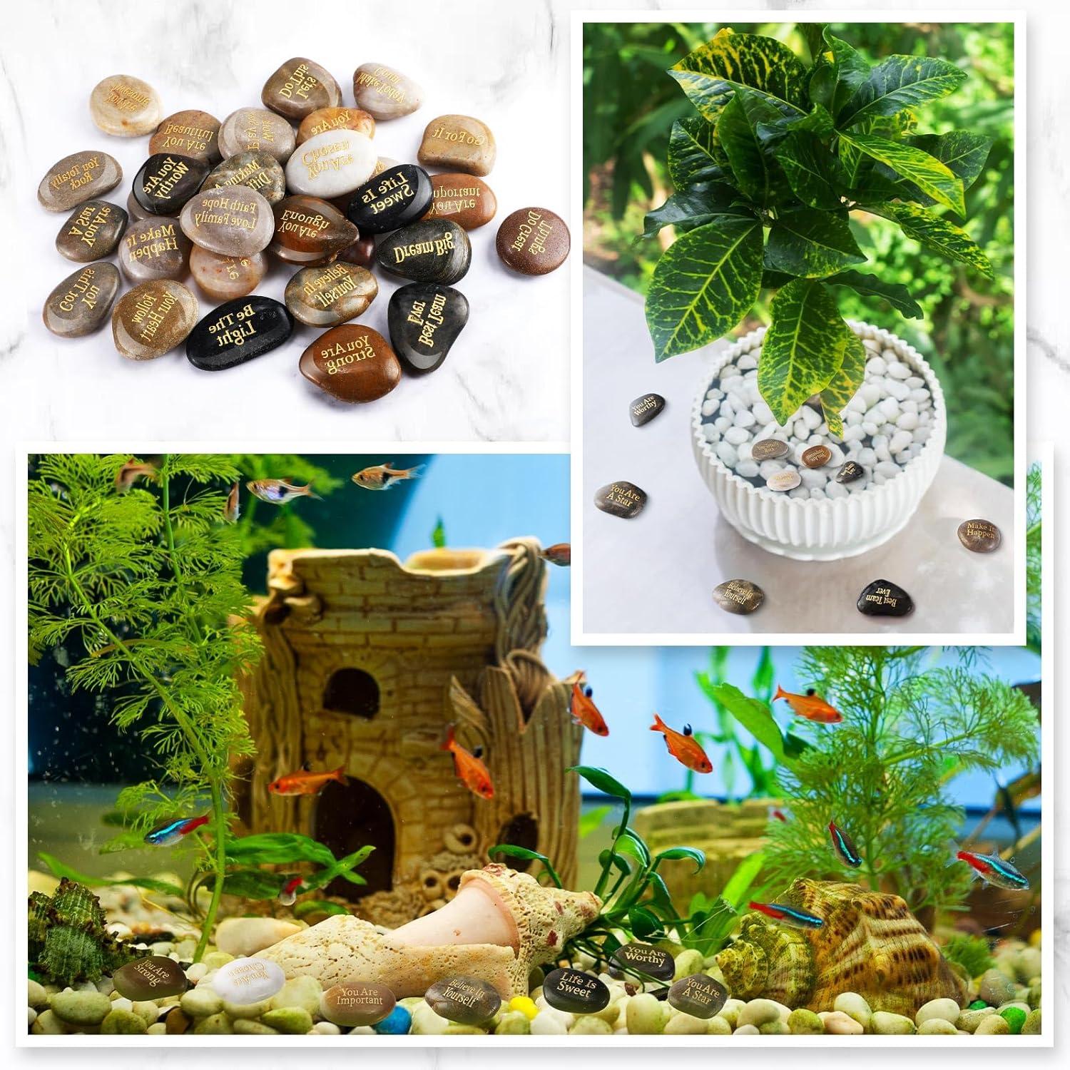 30 Piedras Inspiradoras Sasylvia - Mensajes Positivos 2.5-5 cm