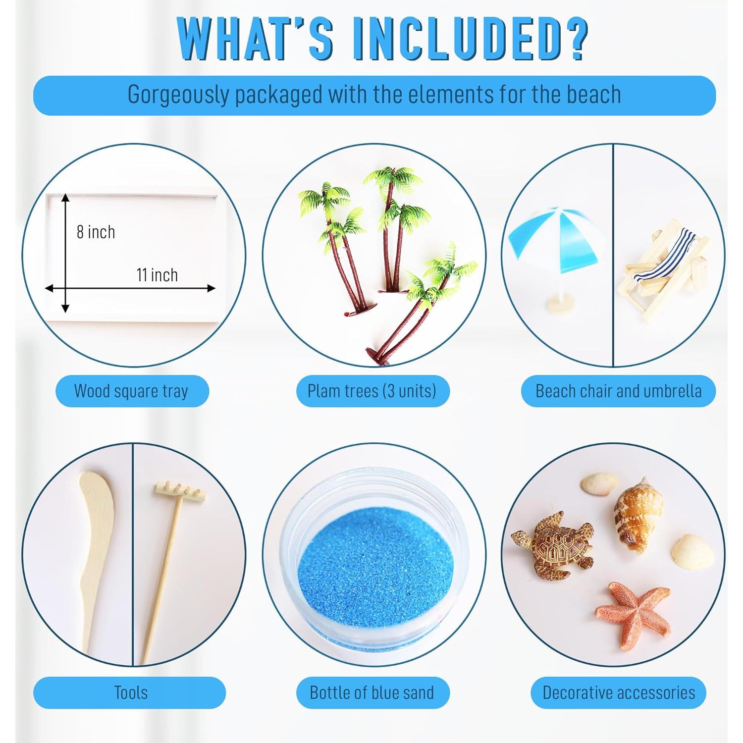 Jardín Zen para Escritorio Timani - Kit de Meditación 30.5x20.3 cm