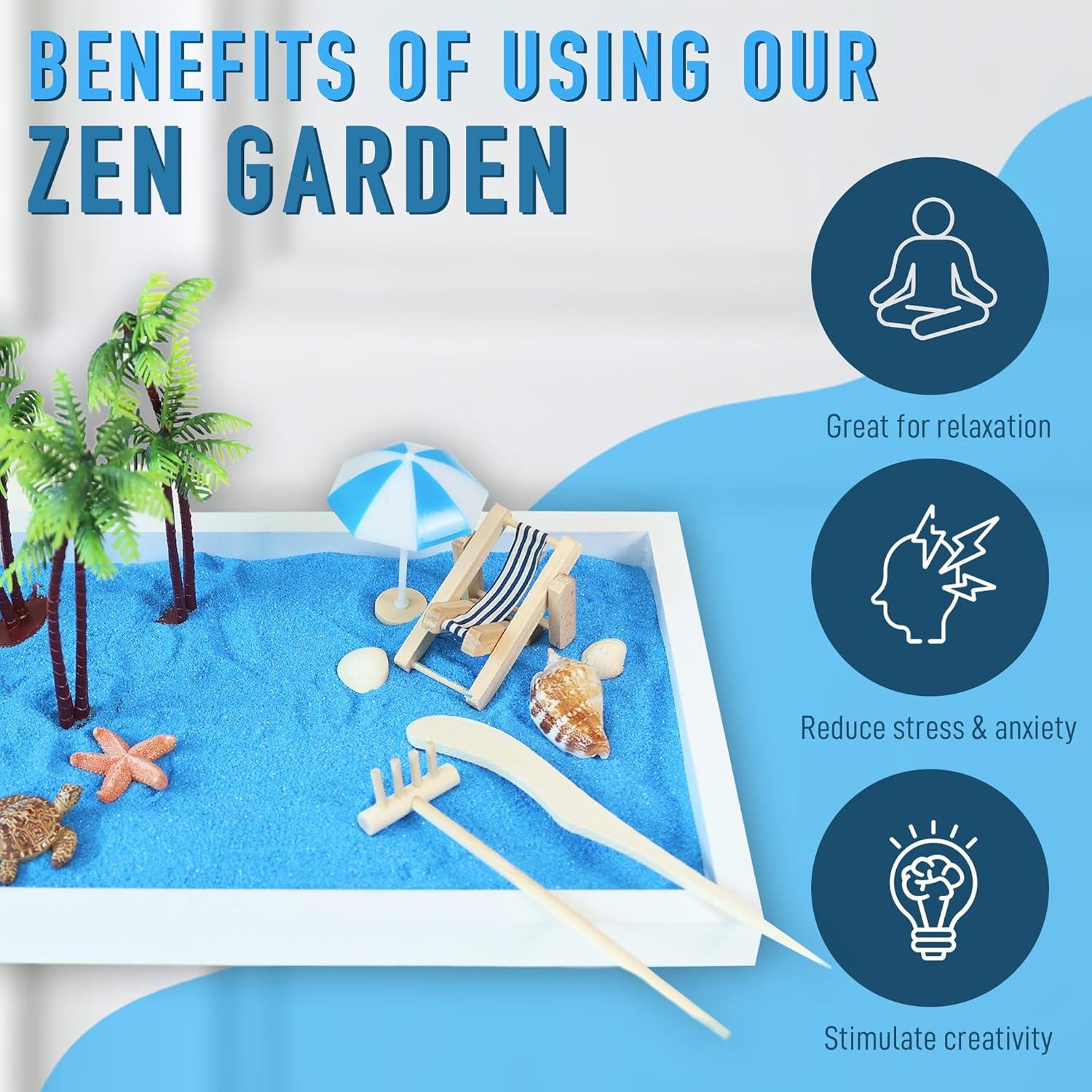 Jardín Zen para Escritorio Timani - Kit de Meditación 30.5x20.3 cm