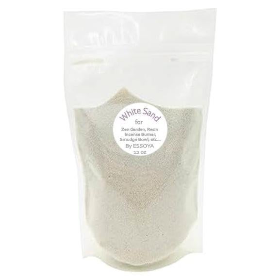 Arena de Cuarzo Blanco Azúcar 340g para Jardín Zen y Incienso