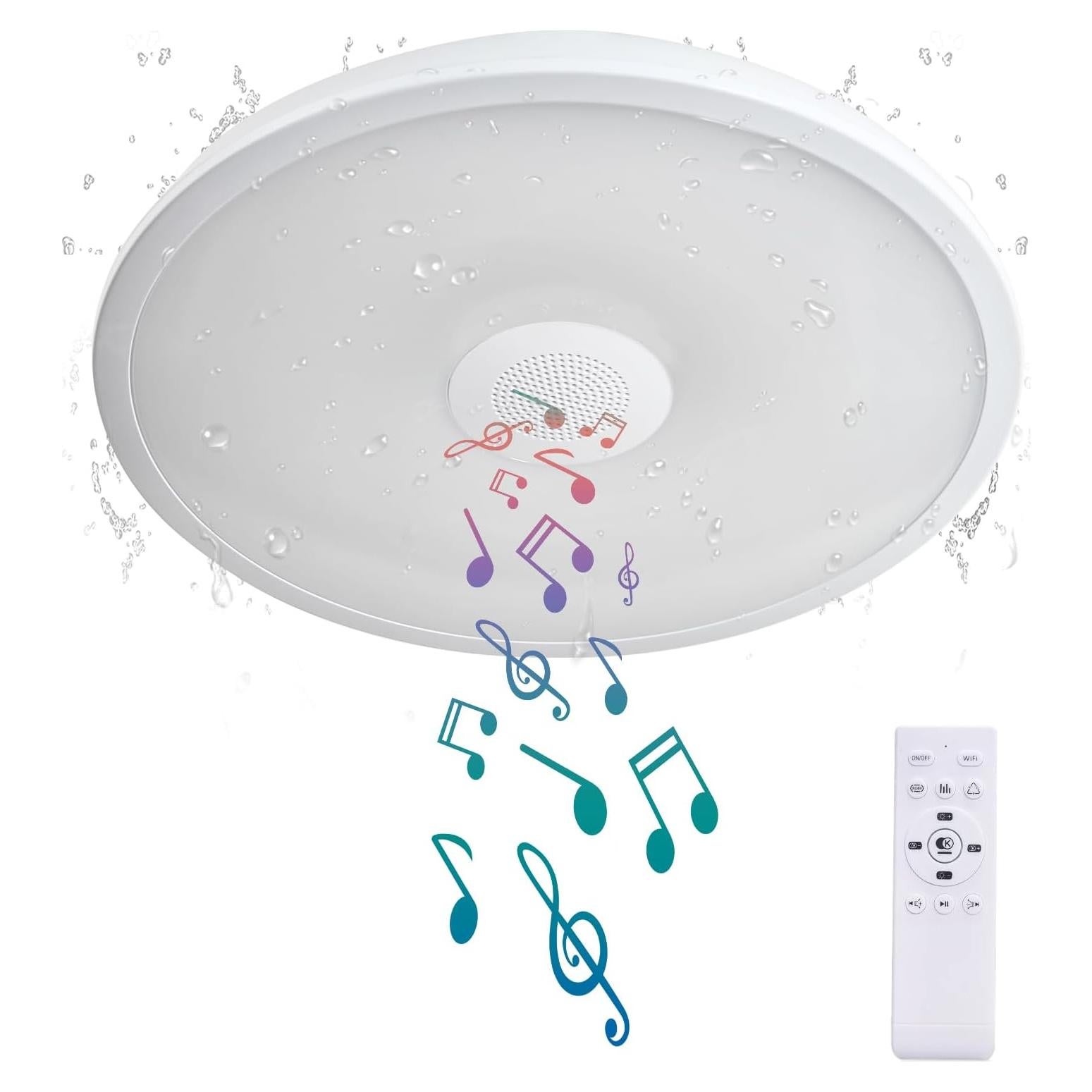 Lámpara de Techo LED ASALL 27.9 cm Bluetooth RGB Regulable