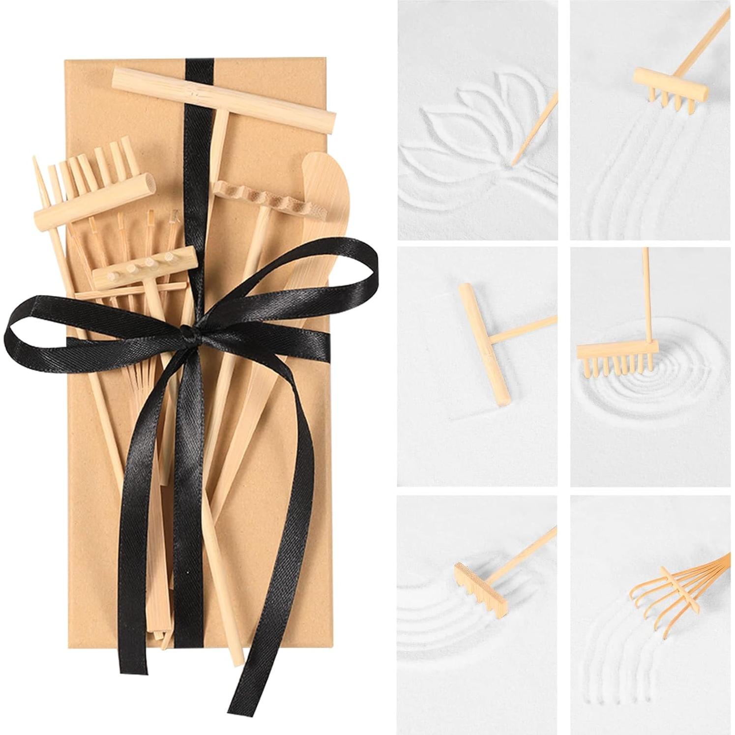 Juego de Herramientas Zen para Jardín Artcome - 6 Rastrillos y Accesorios