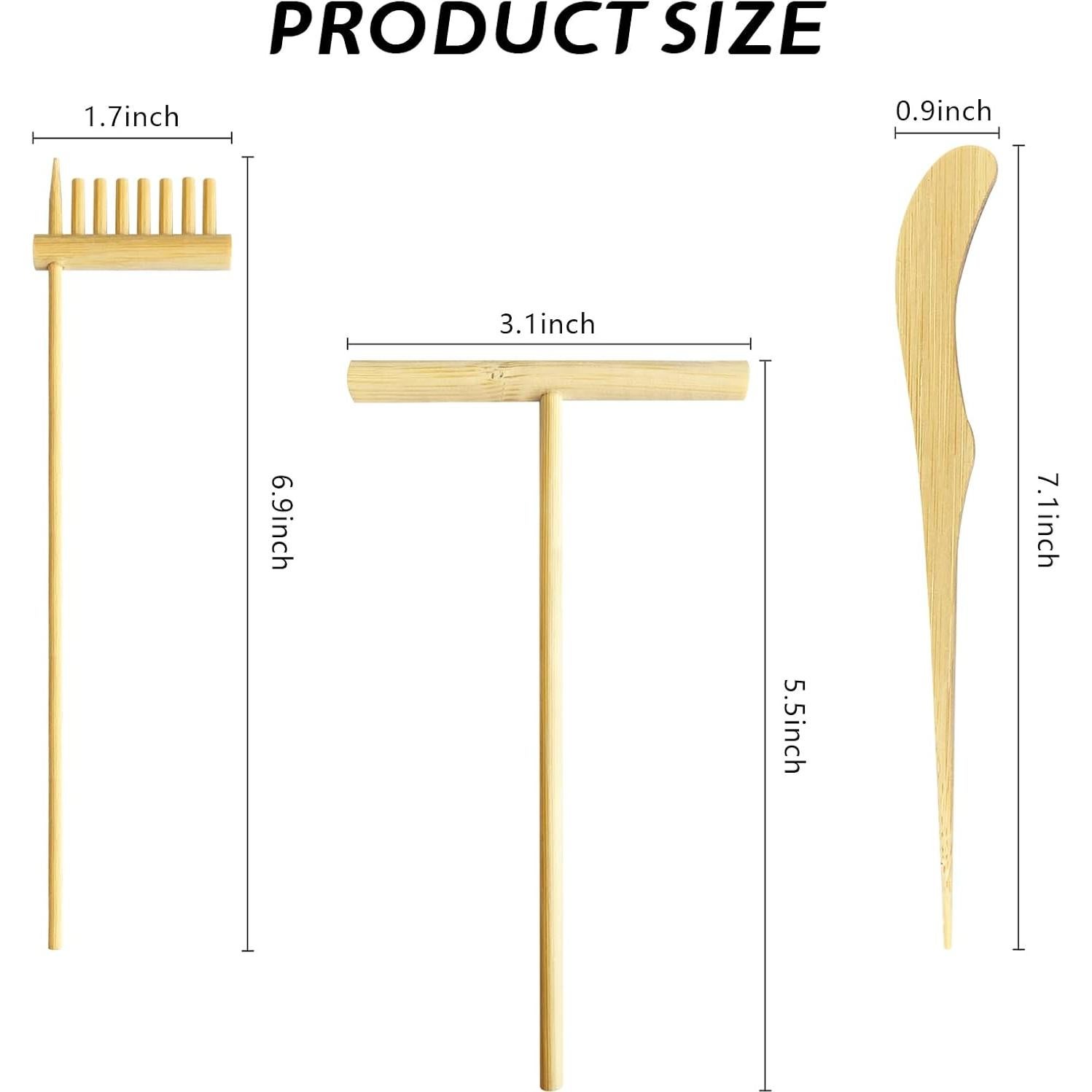 Juego de Herramientas Zen para Jardín Artcome - 6 Rastrillos y Accesorios