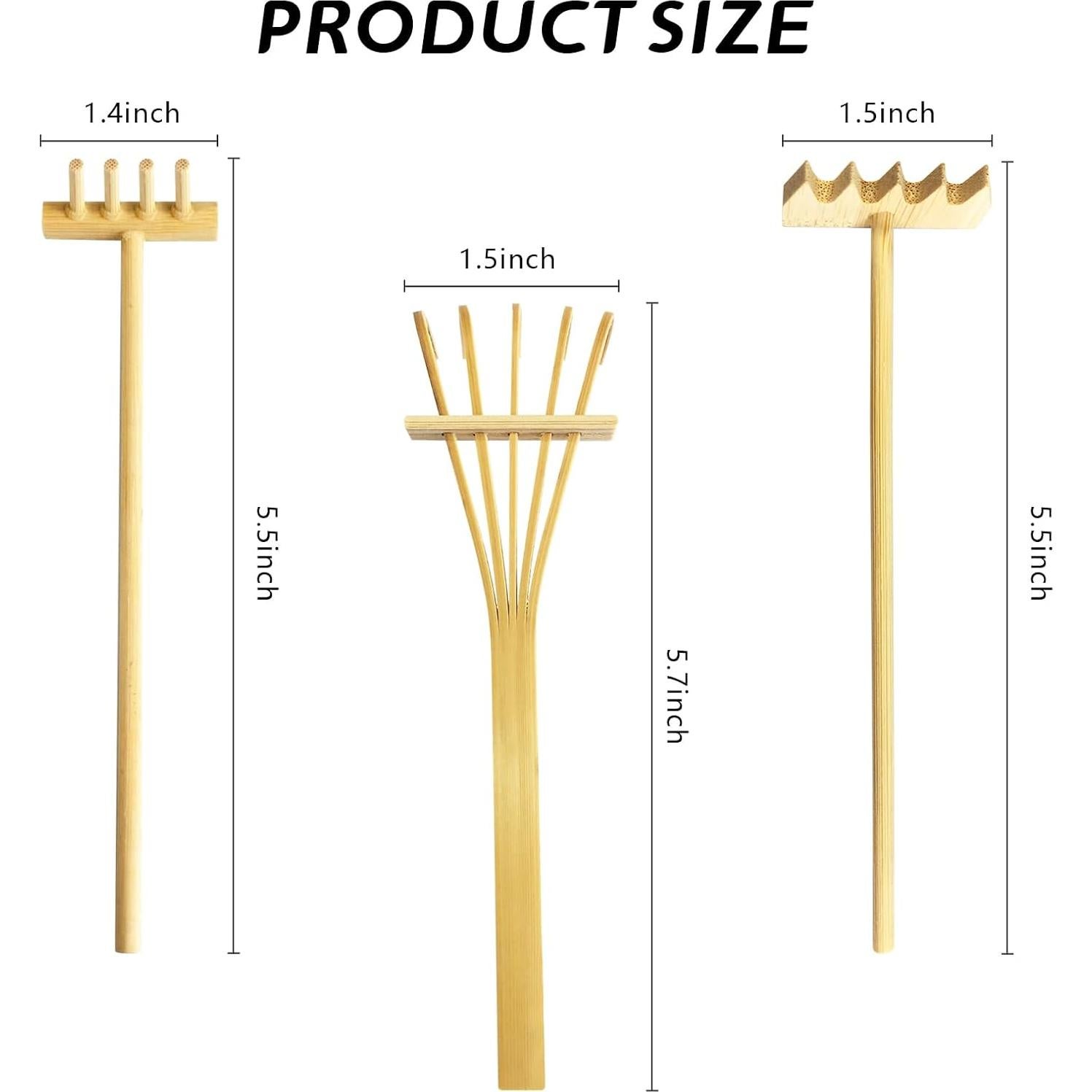 Juego de Herramientas Zen para Jardín Artcome - 6 Rastrillos y Accesorios